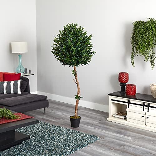 Nearly Natural 55ft Olive Topiary Artificial Tree UV Resistant