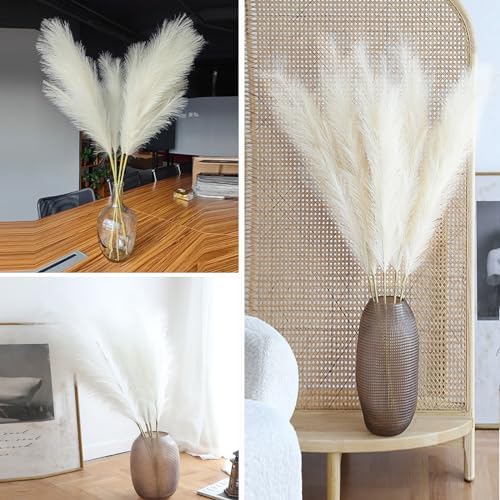 38 Inch 10 Stems White Pampas Grass Decor
