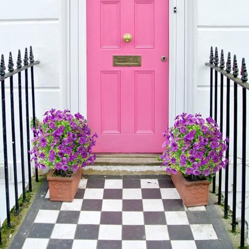 Uscallm Artificial Rose Bushes 2PCS Outdoor Decor