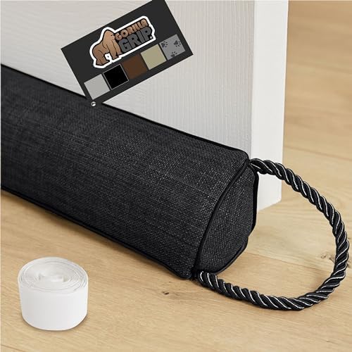 GORILLA GRIP Door Draft Stopper 36 Inch Black