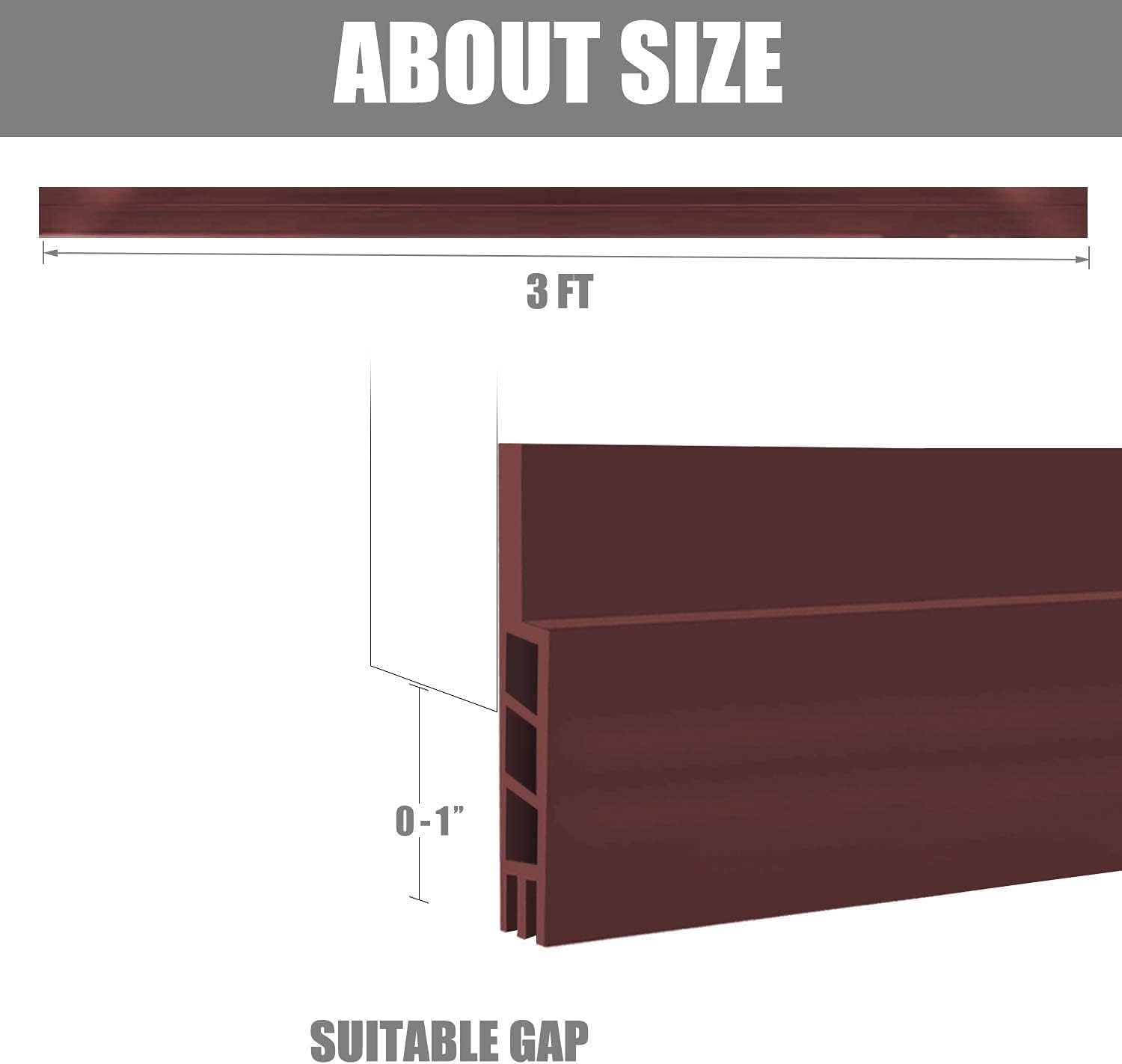 Suptikes 2 Pack Door Draft Stopper 18 W x 37 L