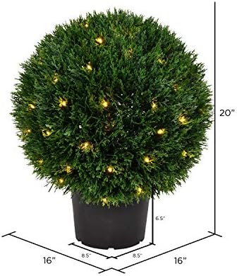 Vickerman 20 Inch Artificial Pre-Lit Topiary Ball