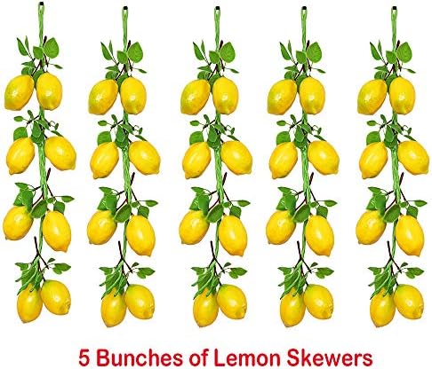 Velidy 5 Pack Artificial Lemon String Decor