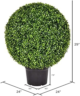 Vickerman 24 Inch Artificial Boxwood Topiary Ball