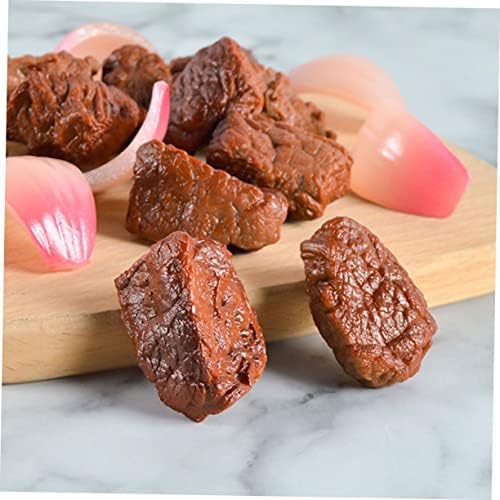 SAFIGLE 4pcs Artificial Beef Blocks for Display and Photography