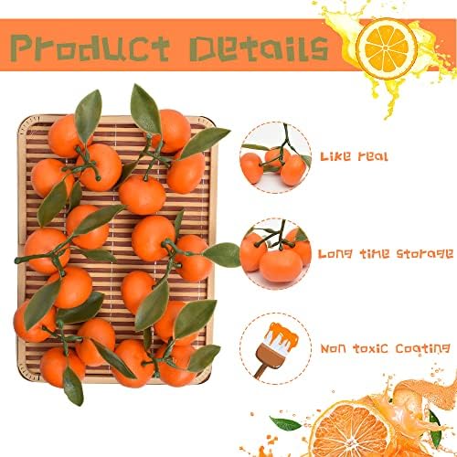 Hagao Fake Mini Tangerine Orange Artificial Fruit 6PCS