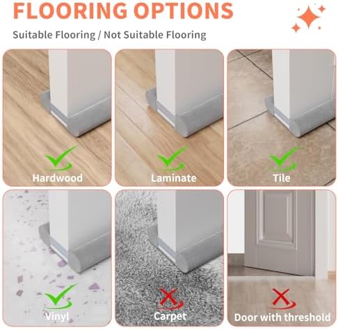 BKSAI Door Draft Stopper 28-32in Grey