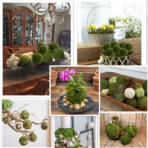 Usmola 18pcs Fake Moss Balls for Decor