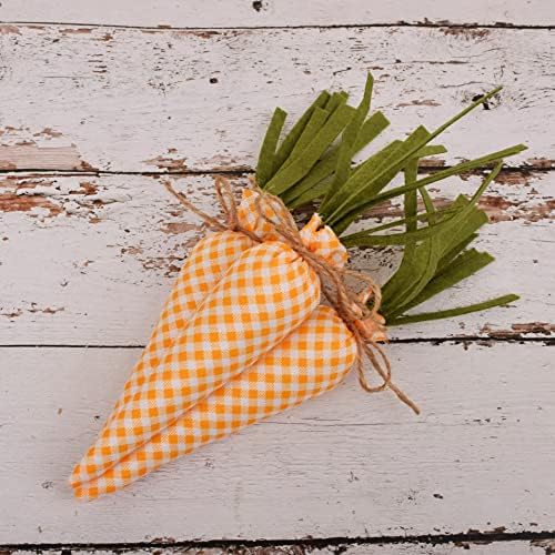 KiaoTime 8 Piece Fabric Carrot Decor Set