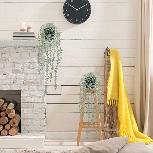 COCOBOO 2pcs Artificial Hanging Eucalyptus Plants for Home Decor