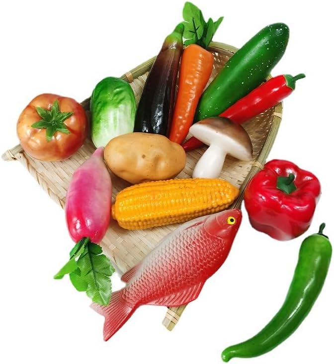 Realistic Artificial Vegetables Decor Set 10pcs Mushroom