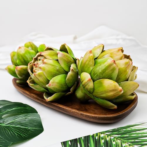 Gresorth 3 Pcs Artificial Artichoke Green Decoration