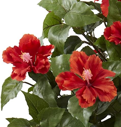 Nearly Natural 39in Hibiscus Topiary