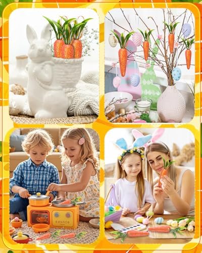 18 Pieces Artificial Carrots for Easter and Christmas Decor