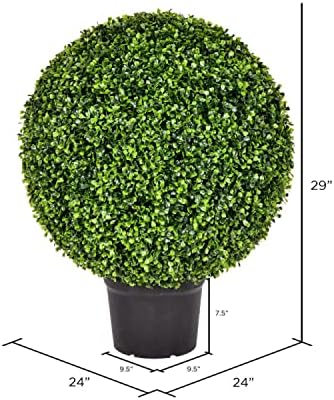 Vickerman 24 Inch Artificial Boxwood Topiary Ball