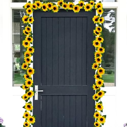 Uieke 3 Pack Artificial Sunflower Garland
