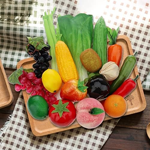 Woration 18pcs Artificial Fruit Vegetable Decoration Set