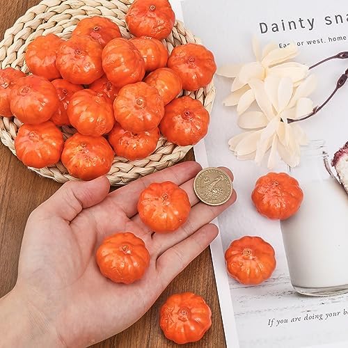 CHGCRAFT 60Pcs Foam Artificial Pumpkins Realistic Decor Models