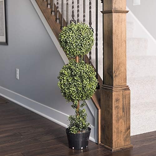 Vickerman 3 Foot Artificial Boxwood Topiary Double Ball Tree