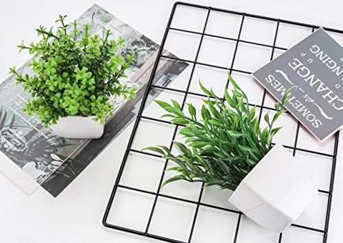 Der Rose 2 Pack Artificial Plants Mini Greenery Potted Decor