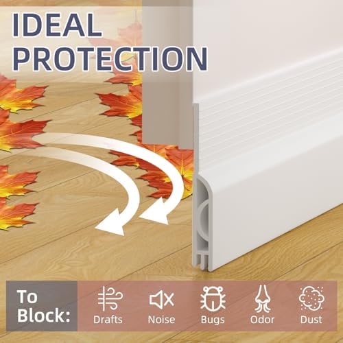 White Door Draft Stopper with 39 Length