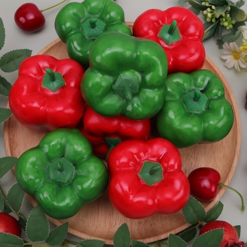 Gresorth 8pcs Artificial Bell Pepper Decoration