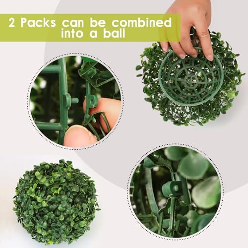 AUEAR Artificial Boxwood Topiary Balls 6 Inch 7 Inch 2 Pack
