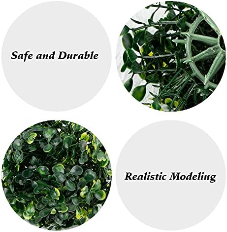Azure Zone Pack of 6 4 Inch Artificial Boxwood Topiary Plants