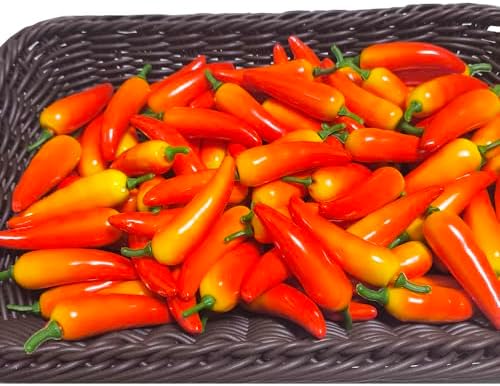Lifelike Artificial Chili Pepper Decor 45 Pcs