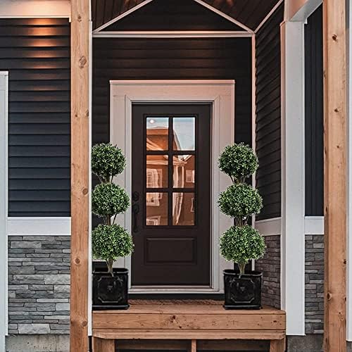 Momoplant Artificial Triple Ball Topiary Tree 46ft