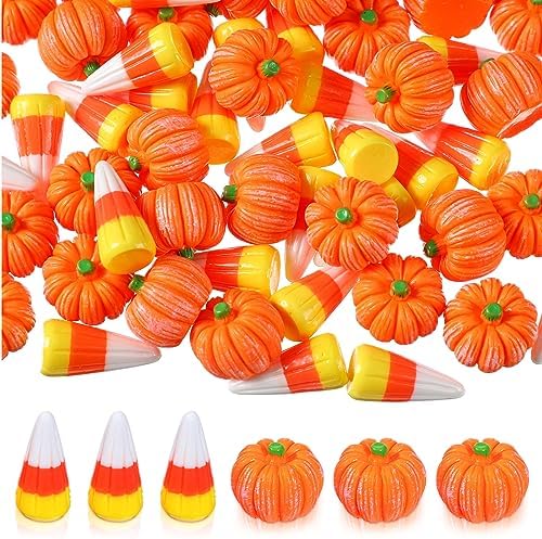 Wettarn 60 Pcs Halloween Resin Charms for DIY Crafts