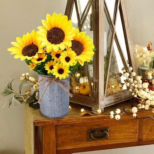 Winlyn 3 Piece Artificial Sunflower Farmhouse Decor Set