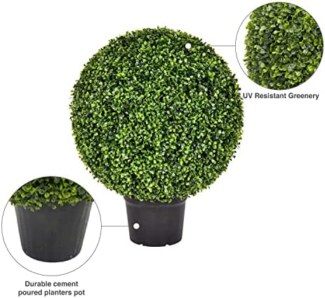 Vickerman 24 Inch Artificial Boxwood Topiary Ball