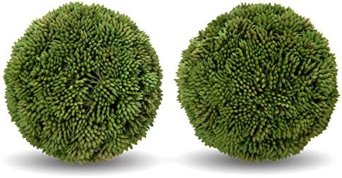 MyGift 4 Inch Artificial Topiary Set of 2