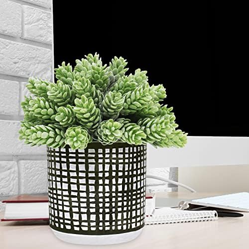 Winlyn 3 Pcs Artificial Succulents Hanging Plants Greenery Decor Set