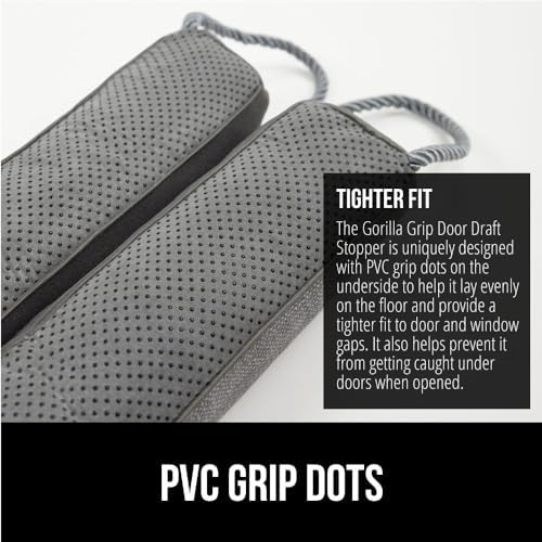 GORILLA GRIP Draft Stopper 32 Inches Slate Gray