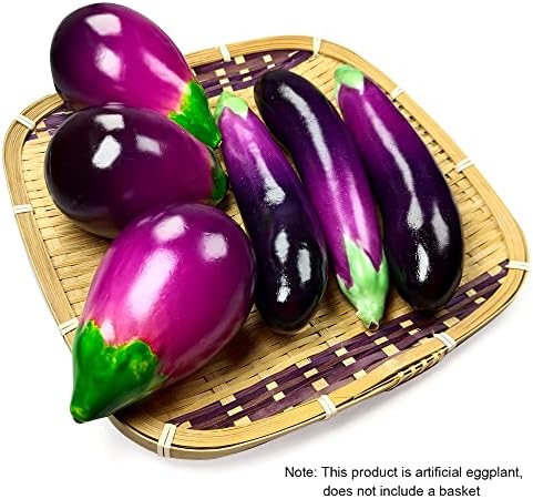 6 Pcs Artificial Eggplants Decorative Display Props