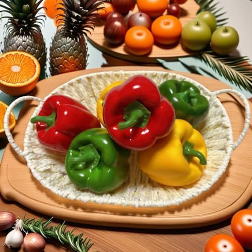 6pcs Artificial Bell Peppers for Kitchen Decor