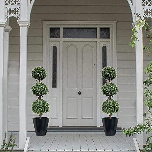 Momoplant Artificial Triple Ball Topiary Tree 46ft