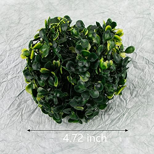 Azure Zone Pack of 6 4 Inch Artificial Boxwood Topiary Plants