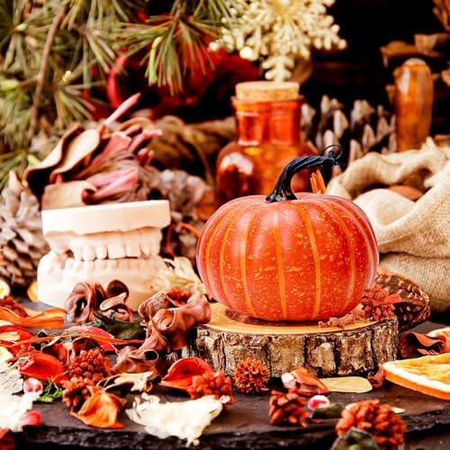 Gresorth 14cm Fake Yellow Pumpkin Artificial Decor