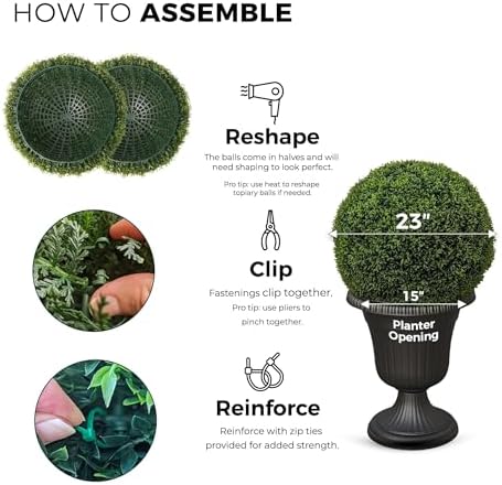 365 Curb Appeal 23 Inch Topiary Balls