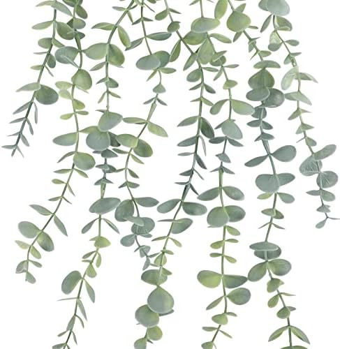 COCOBOO 2pcs Artificial Hanging Eucalyptus Plants for Home Decor