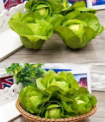 Zzooi Artificial Full Blown Cabbage Ball 1PCS