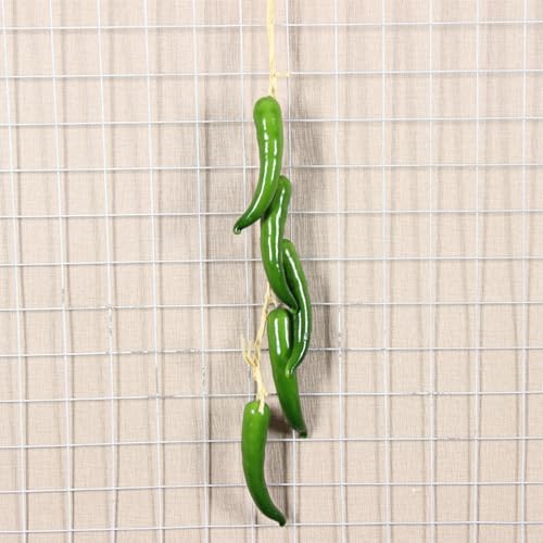 2 Strings Artificial Chili Pepper Hanging Decor