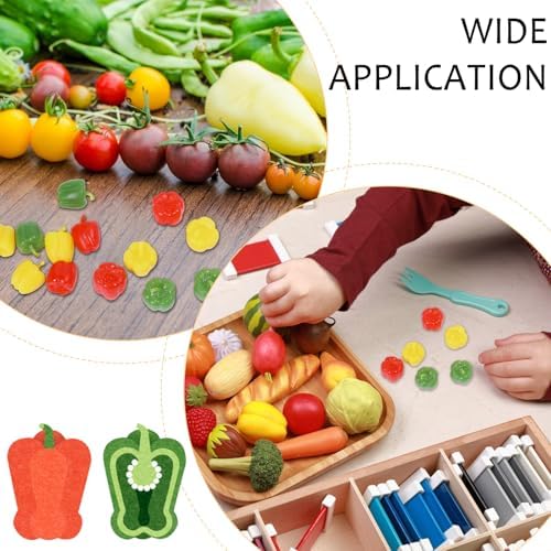 CHGCRAFT 36Pcs Mini Artificial Bell Peppers 3Colors