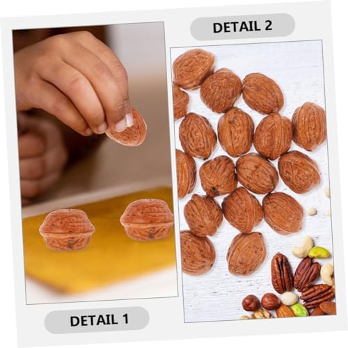 50pcs Artificial Walnut Models Fake Nuts Decorations