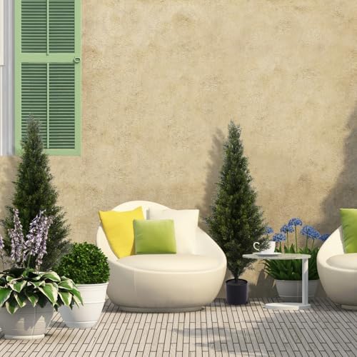 ENGREEN 3FT Artificial Cedar Topiary Trees 2 Pack