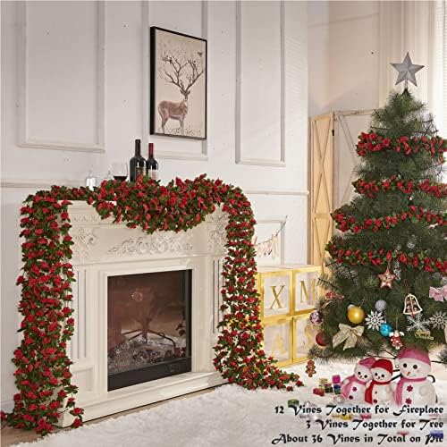 8 Pcs 66FT Artificial Rose Vine Garland for Home and Events