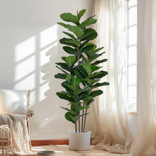 YEPDIN Faux Fiddle Leaf Fig Tree 6FT Artificial Plant